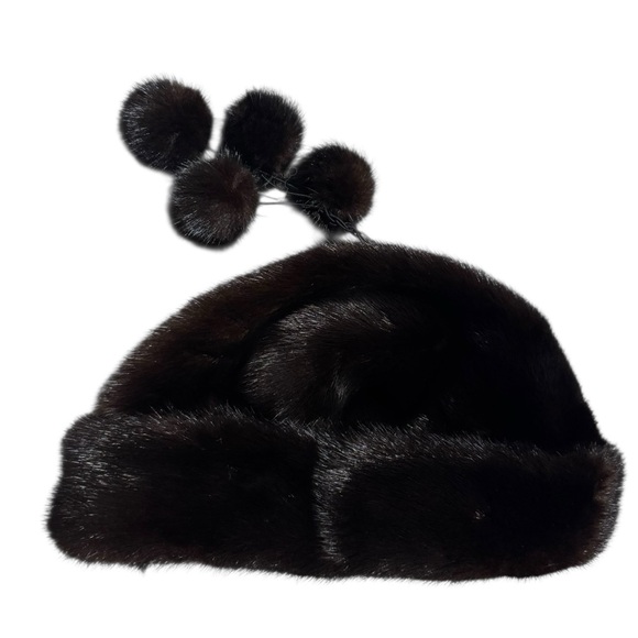 Real Mink Fur Hat | 22” Circumference | Excellent Condition - Picture 7 of 8